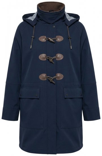 Ulla Popken 846278 Softshell-takki Tummansininen - Pitkät takit - Naisten takit isoissa kooissa