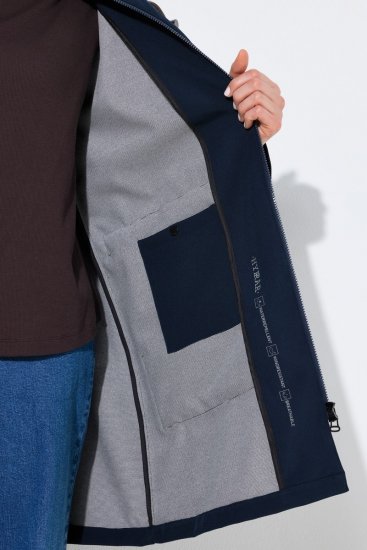 Ulla Popken 846278 Softshell-takki Tummansininen - Pitkät takit - Naisten takit isoissa kooissa
