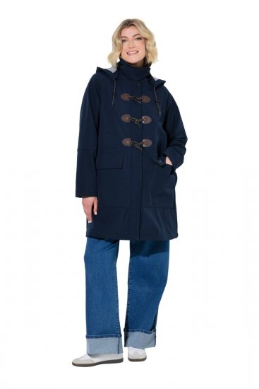 Ulla Popken 846278 Softshell-takki Tummansininen - Pitkät takit - Naisten takit isoissa kooissa