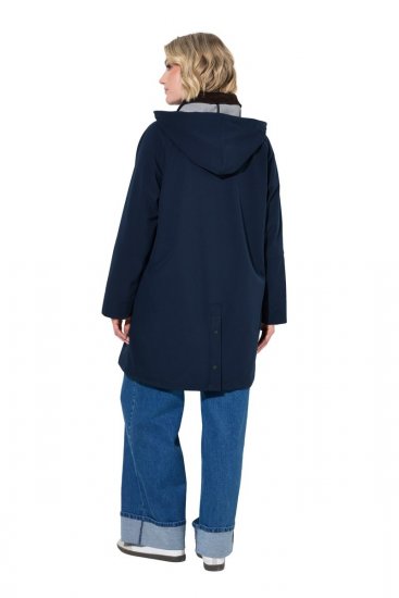 Ulla Popken 846278 Softshell-takki Tummansininen - Pitkät takit - Naisten takit isoissa kooissa