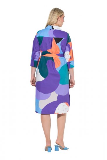Ulla Popken 846351 Kuviollinen paitamekko Liila - Midimekot - Midimekot isoissa ko'oissa