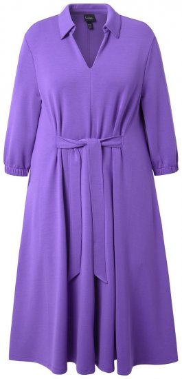 Ulla Popken 846373 A-linjainen collegemekko 3/4-hihoilla Liila - Naisten mekot isot koot - Mekot kaikille koille