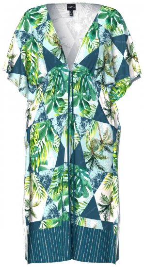 Ulla Popken 846493 Kuviollinen mekko Petrooli - Kaftaanit - 