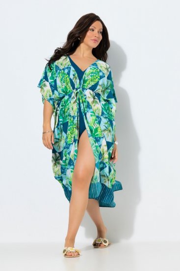 Ulla Popken 846493 Kuviollinen mekko Petrooli - Kaftaanit - 