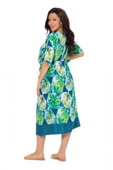 Ulla Popken 846493 Kuviollinen mekko Petrooli - Kaftaanit - 