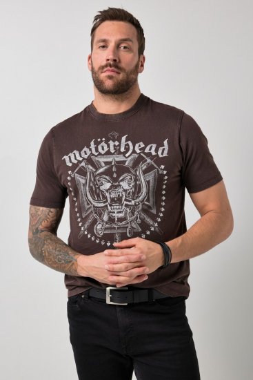 JP1880 Motörhead Soft Jersey Vintage T-Shirt Brown - Bändi T-paidat - Bänditbaidat isoissa koissa