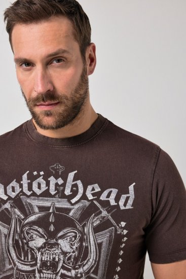JP1880 Motörhead Soft Jersey Vintage T-Shirt Brown - Bändi T-paidat - Bänditbaidat isoissa koissa