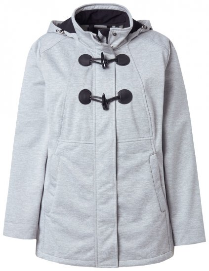 Ulla Popken 846744 Softshell-takki Harmaa melange - Takit - Naisten takit plus-koossa