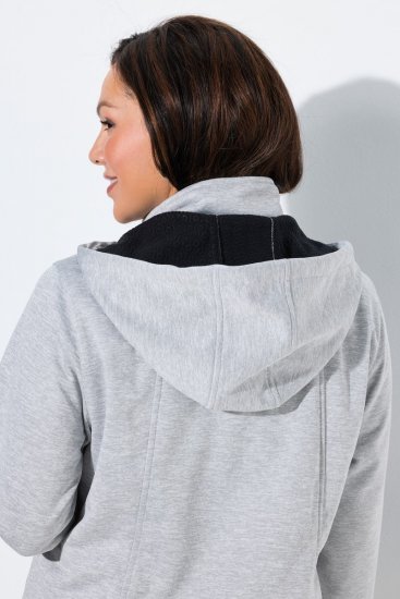 Ulla Popken 846744 Softshell-takki Harmaa melange - Takit - Naisten takit plus-koossa