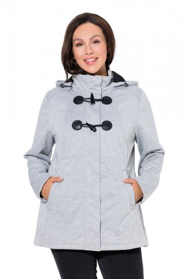 Ulla Popken 846744 Softshell-takki Harmaa melange - Takit - Naisten takit plus-koossa