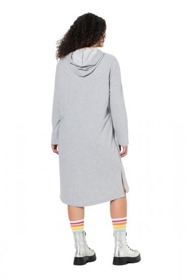 Ulla Popken 846886 Collegemekko hupulla Harmaa melange - Collegemekot - 