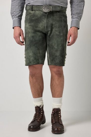 JP1880 846895 Bermudashortsit vuohenmokasta Tummanoliivi - Shortsit - Shortsit, isot koot – W40-W60