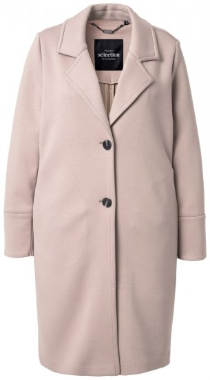 Ulla Popken 846929 Päällystakki Beige - Pitkät takit - Naisten takit isoissa kooissa