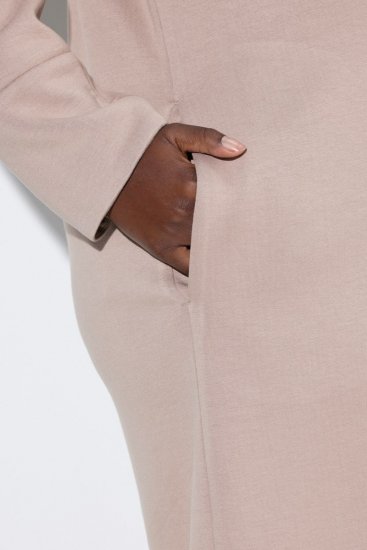Ulla Popken 846929 Päällystakki Beige - Pitkät takit - Naisten takit isoissa kooissa