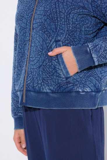 Ulla Popken 847035 Tikkitakki Denimsininen - Takit - Naisten takit plus-koossa