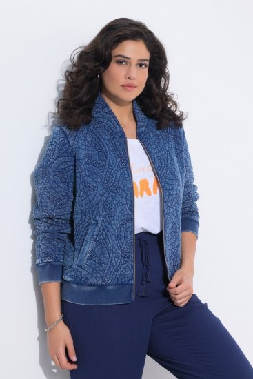 Ulla Popken 847035 Tikkitakki Denimsininen - Takit - Naisten takit plus-koossa