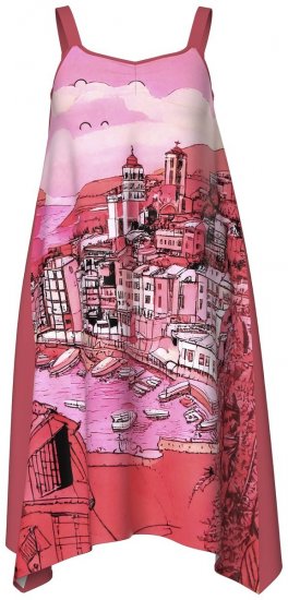 Ulla Popken 847481 Kuviollinen mekko Punainen - Minimekot - Naisten minimekot – suuret koot