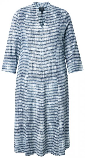 Ulla Popken 847643 Raidallinen jerseymekko Tummansininen - Trikoomekot - 