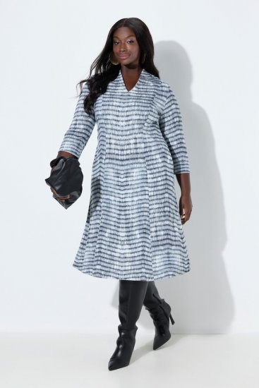 Ulla Popken 847643 Raidallinen jerseymekko Tummansininen - Trikoomekot - 