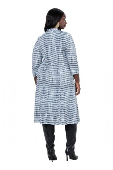 Ulla Popken 847643 Raidallinen jerseymekko Tummansininen - Trikoomekot - 