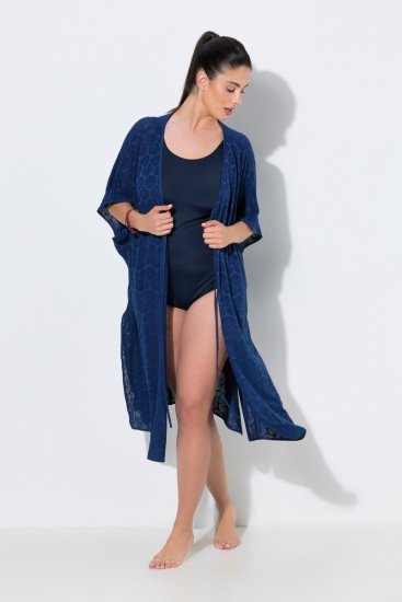 Ulla Popken 847654 Kuviollinen mekko Tummansininen - Kaftaanit - 