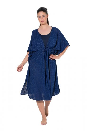 Ulla Popken 847654 Kuviollinen mekko Tummansininen - Kaftaanit - 