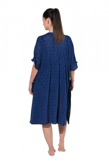 Ulla Popken 847654 Kuviollinen mekko Tummansininen - Kaftaanit - 
