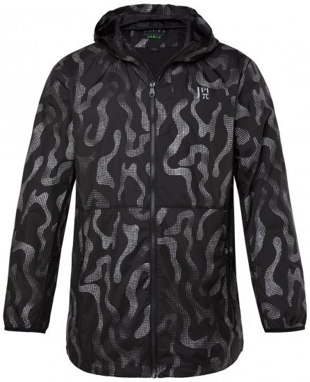 Jay-Pi 847852 Ultrakevyt ulkoilutakki heijastinpainatuksella Musta - Takit - Miesten Takit, isot koot – 2XL – 12XL