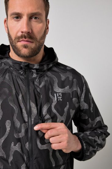 Jay-Pi 847852 Ultrakevyt ulkoilutakki heijastinpainatuksella Musta - Takit - Miesten Takit, isot koot – 2XL – 12XL