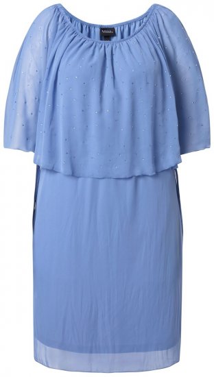 Ulla Popken 848169 A-linjainen sifonkimekko Vaaleansininen - Midimekot - Midimekot isoissa ko'oissa