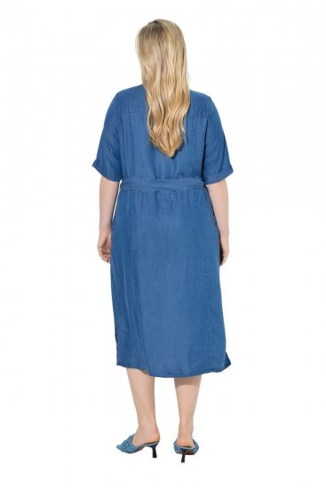 Ulla Popken 848491 Paitamekko Denimsininen - Midimekot - Midimekot isoissa ko'oissa