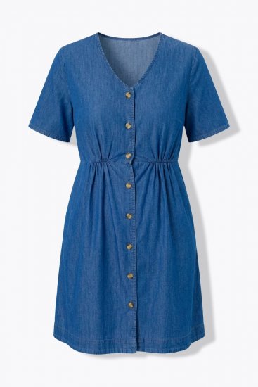 Ulla Popken 848597 Paitamekko Denimsininen - Paitamekot - 