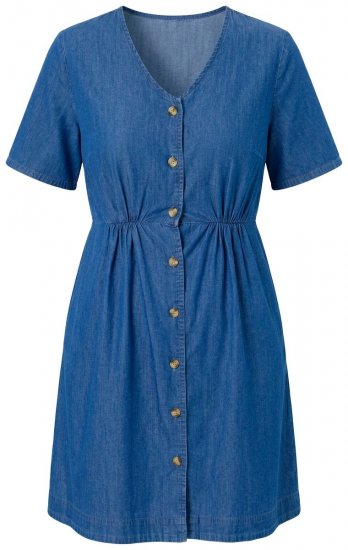 Ulla Popken 848597 Paitamekko Denimsininen - Paitamekot - 