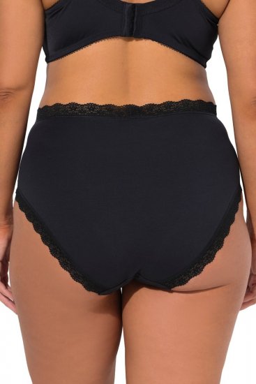 Ulla Popken 848803 Alushousut pitsillä 3 kpl Musta - Alushousut - 
