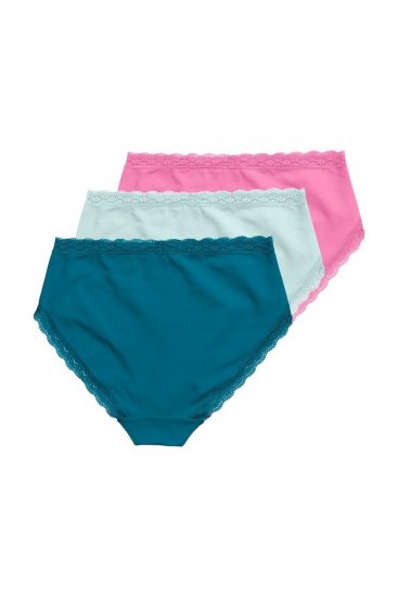 Ulla Popken 848803 Alushousut pitsillä 3 kpl Petrooli - Alushousut - 