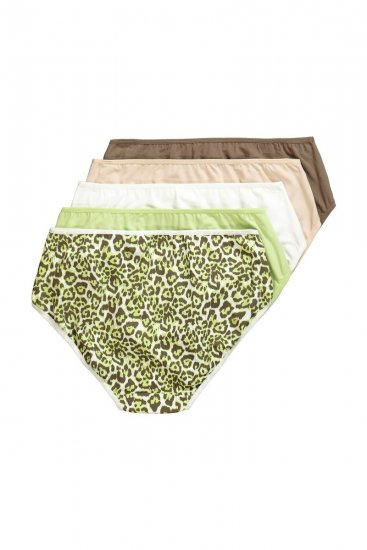 Ulla Popken 848810 Eläinkuvioiset alushousut 5 kpl Taupe - Alushousut - 