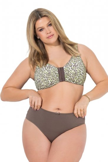 Ulla Popken 848826 Eläinkuvioiset string-alushousut 3 kpl Taupe - Alushousut - 