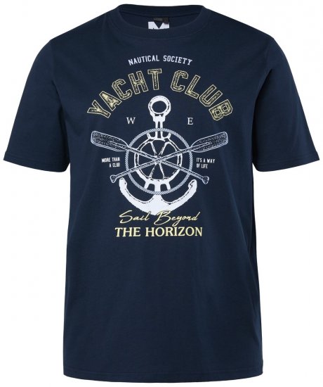 Men+ 958 T-paita Yacht Club Tummansininen - T-paidat - Isot T-paidat 2XL – 14XL