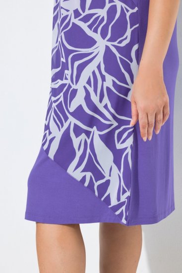 Ulla Popken 849033 Kuviollinen sifonkimekko Liila - Naisten mekot isot koot - Mekot kaikille koille