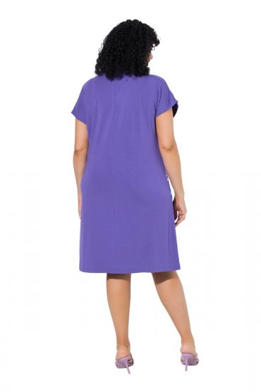 Ulla Popken 849033 Kuviollinen sifonkimekko Liila - Naisten mekot isot koot - Mekot kaikille koille