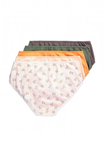 Ulla Popken 849098 Kukkakuvioiset alushousut 6 kpl Oranssi - Alushousut - 
