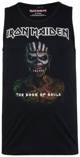 JP1880 849285 Iron Maiden The Book of Souls Hihaton paita Musta - Bändi T-paidat - Bänditbaidat isoissa koissa