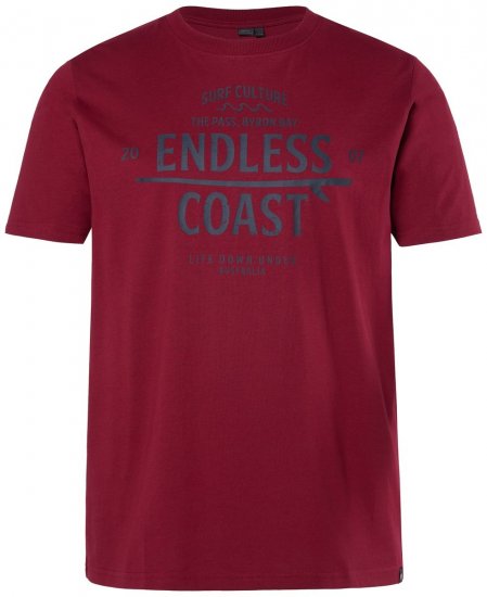 Men+ 448 T-paita Endless Coast Kuparinruskea - T-paidat - Isot T-paidat 2XL – 14XL