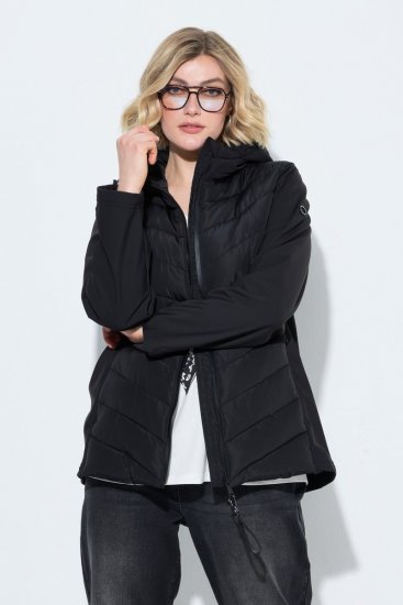 Ulla Popken 849472 Tikkitakki Musta - Takit - Naisten takit plus-koossa
