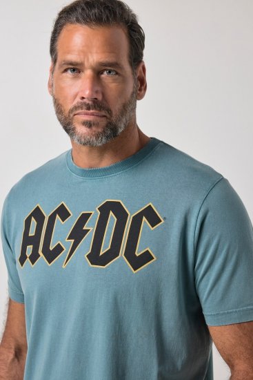 JP1880 849790 AC/DC Classic Logo T-paita Turkoosinsininen - Bändi T-paidat - Bänditbaidat isoissa koissa