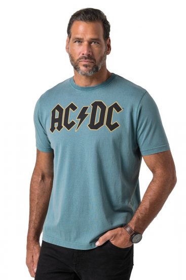 JP1880 849790 AC/DC Classic Logo T-paita Turkoosinsininen - Bändi T-paidat - Bänditbaidat isoissa koissa
