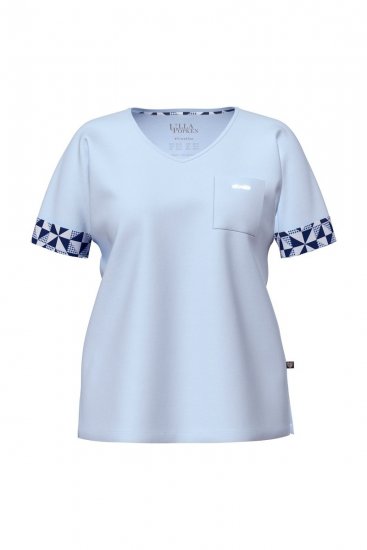 Ulla Popken 849850 Ruudullinen pyjama Vaaleansininen - Pyjama/Loungewear - 