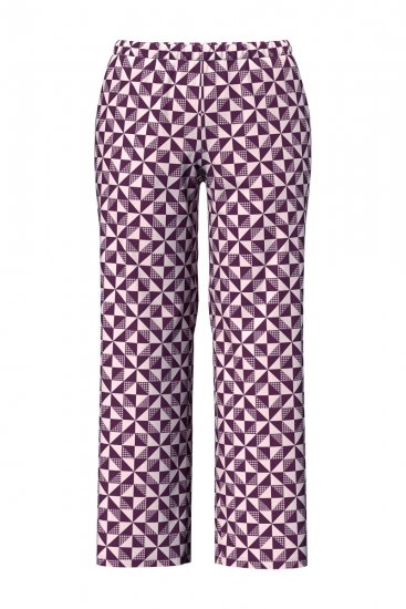 Ulla Popken 849850 Ruudullinen pyjama Marjanpunainen - Pyjama/Loungewear - 