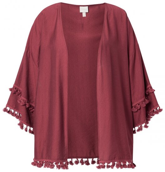 Ulla Popken 849860 Kimono Ruosteenpunainen - Neuletakit - Neuletakit isoissa koissa