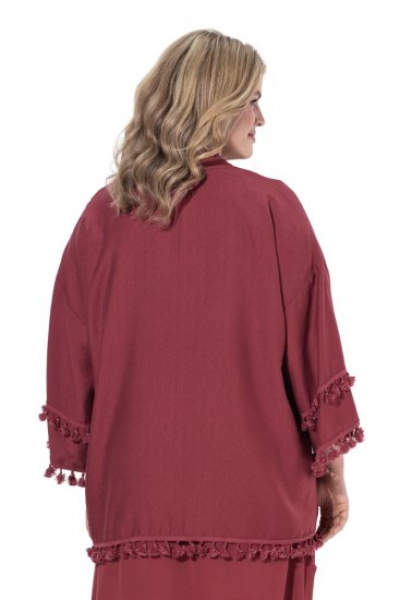 Ulla Popken 849860 Kimono Ruosteenpunainen - Neuletakit - Neuletakit isoissa koissa